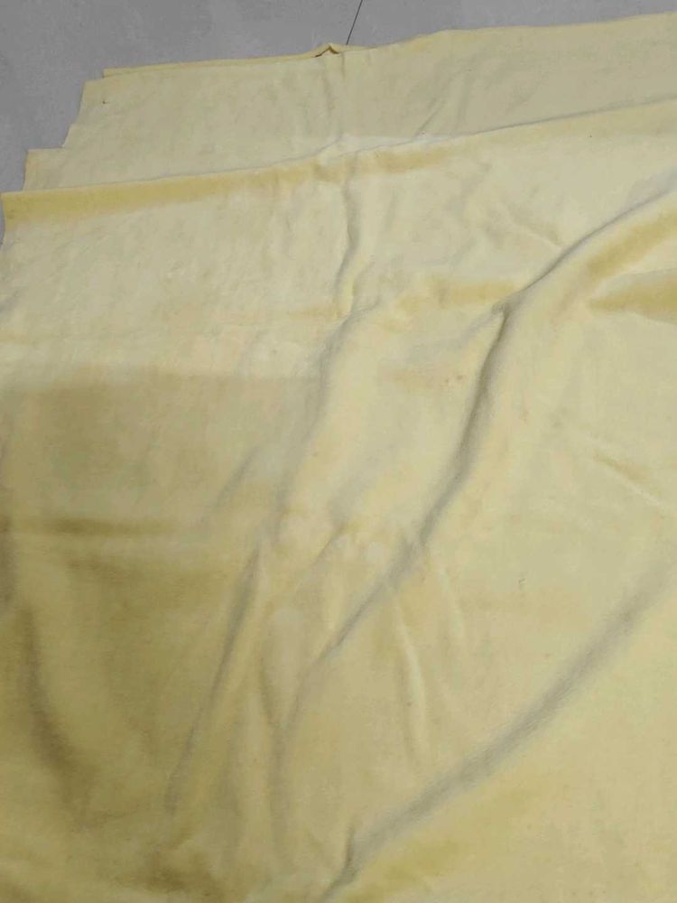 Yellow velvet fabric