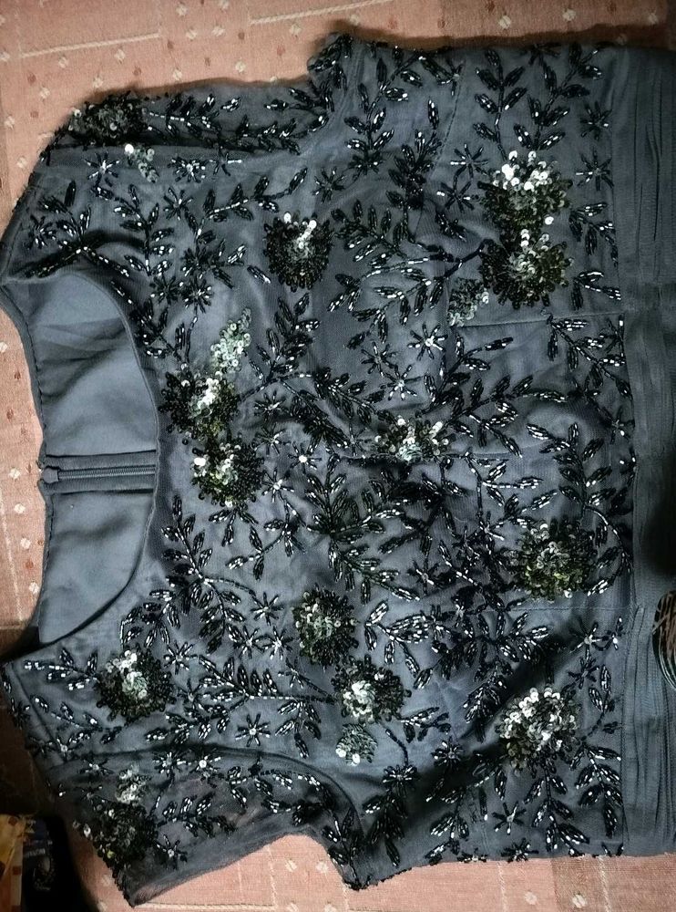 Brand New Beautiful Blouse In Silver Colour