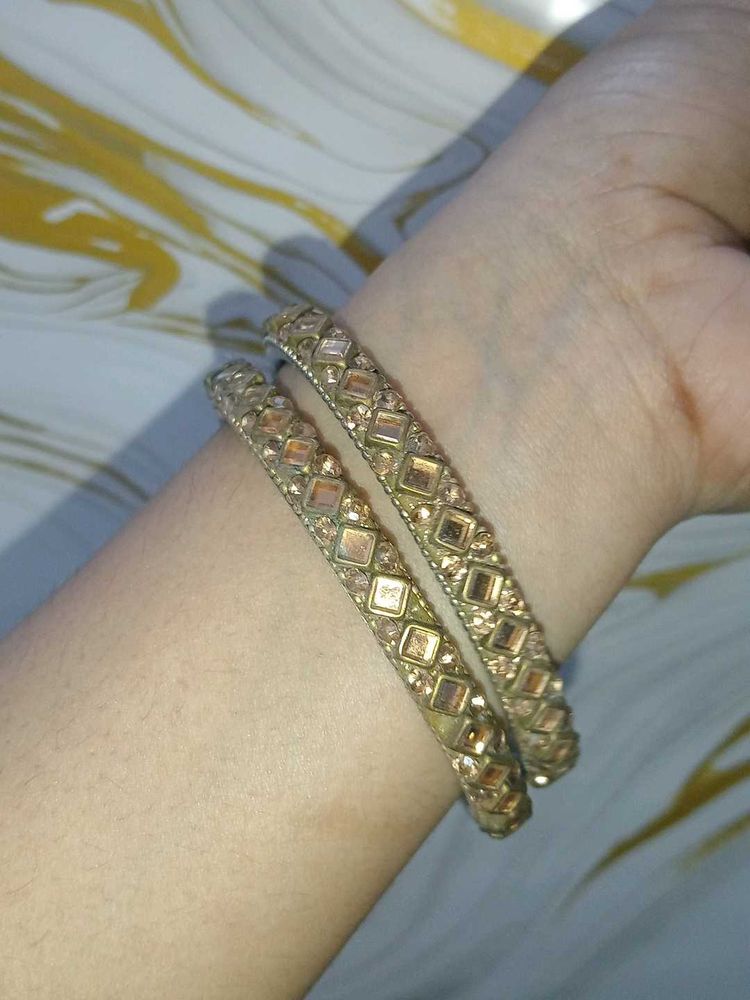 Elegant Gemstone Bangle Set