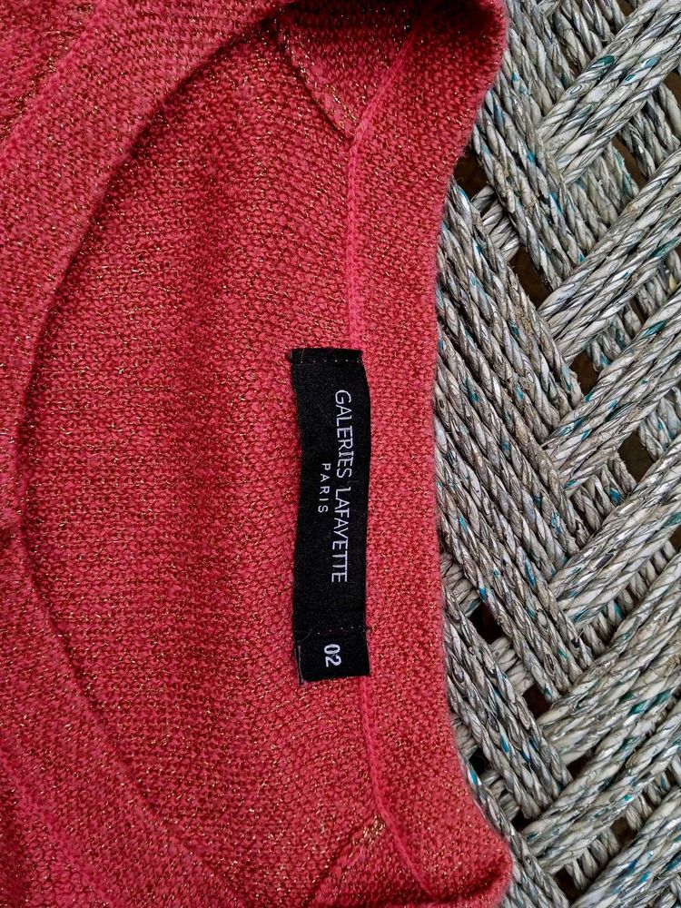 Coral Knit Top