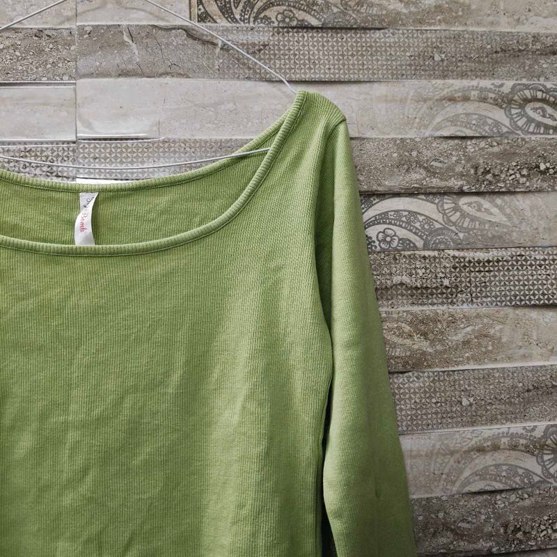 Lime Green Long Sleeve Top