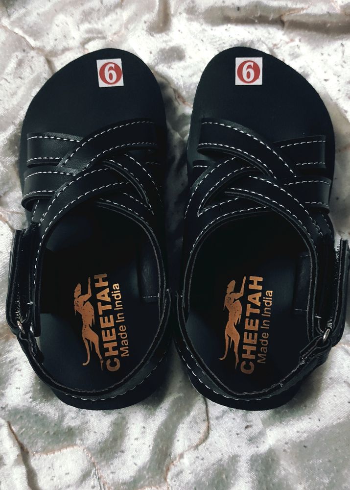 Black toe Open Velcro Closure Unisex Sandals