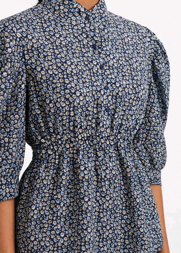 Floral Print Button-Up Dress