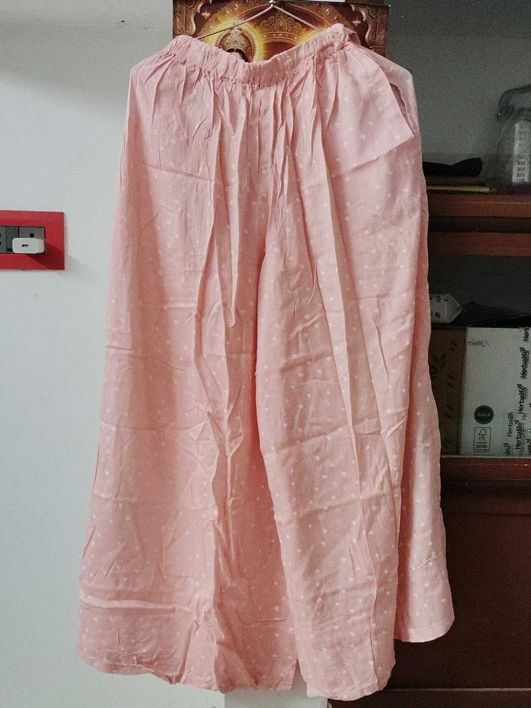 136.Pink Polka Dot Palazzo Pants