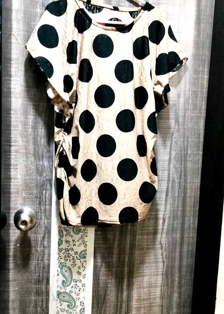 Chic Polka Dot Tunic Top