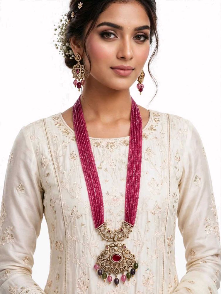 Elegant Beaded Necklace and Earring Set