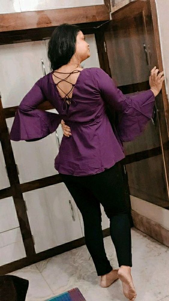Women purple top