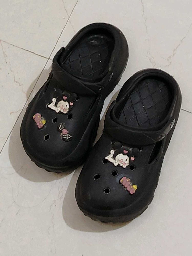 Cute Black crocs with charms