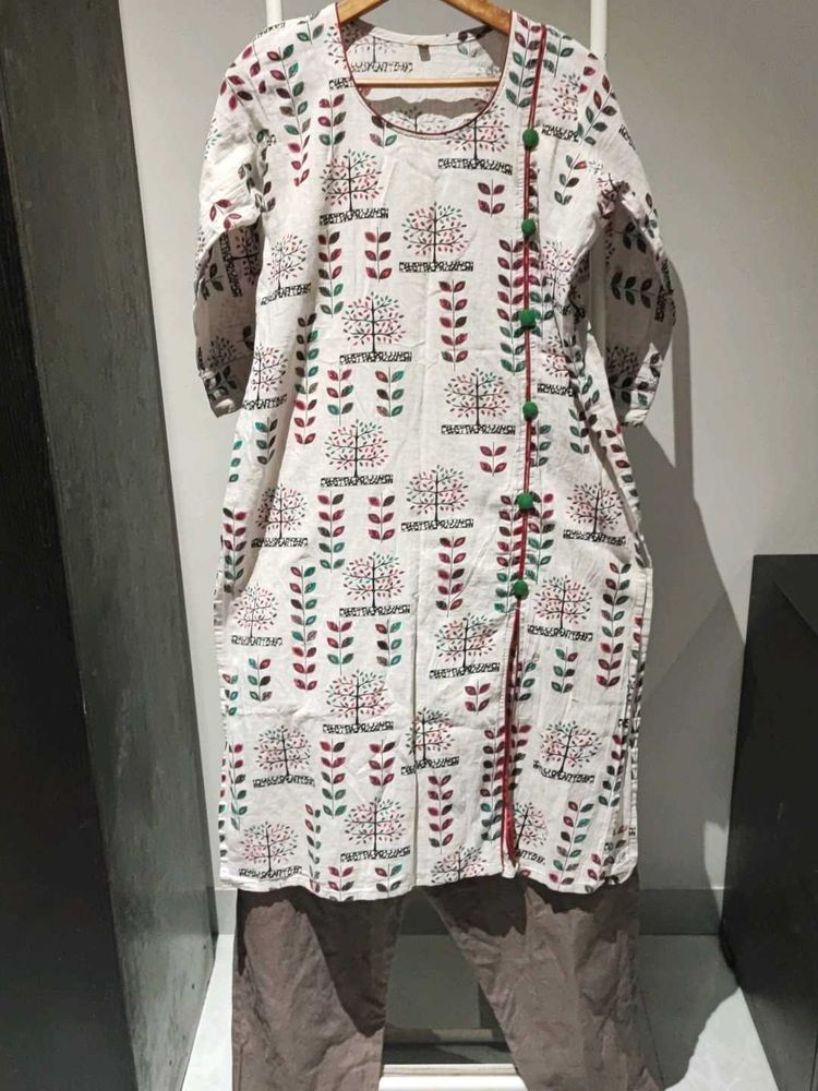 Designer Cotton Kurta with Trousers
