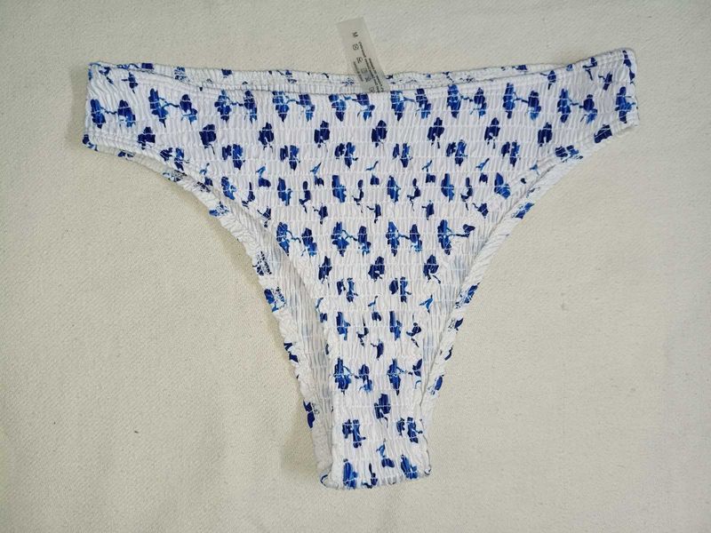 Smocked Floral Bikini Bottoms
