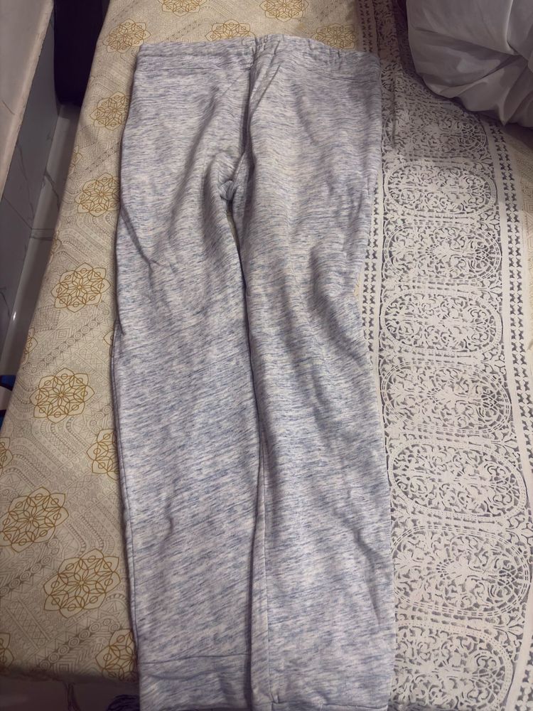 Comfortable Grey Marled Jogger Pants