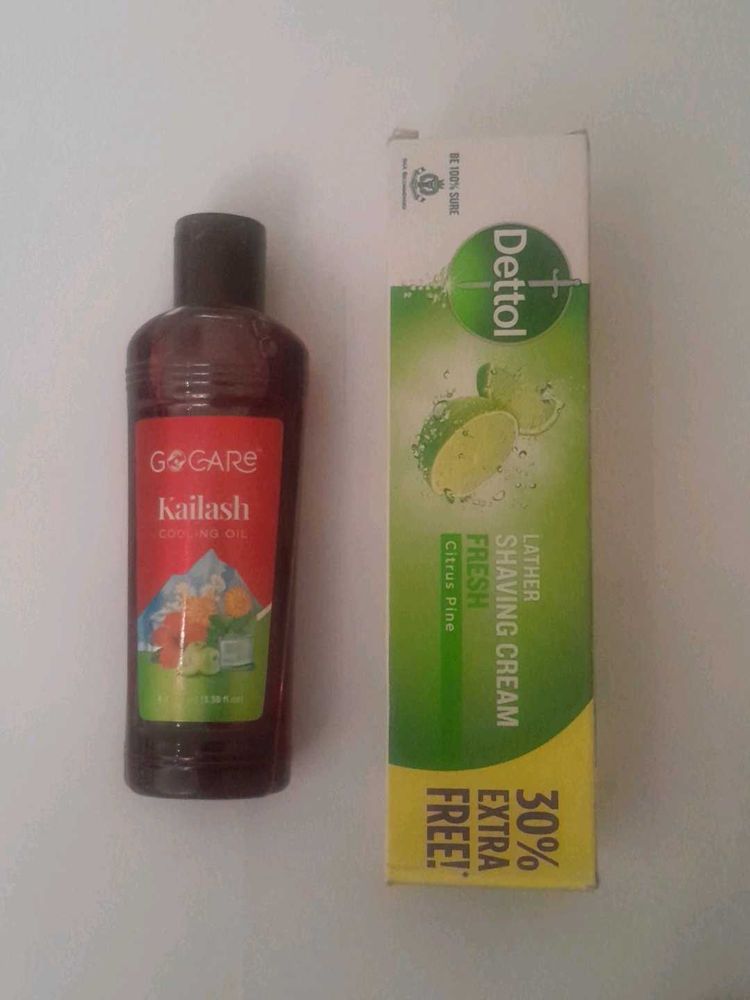 Dettol shaving Cream cooling hair oil
