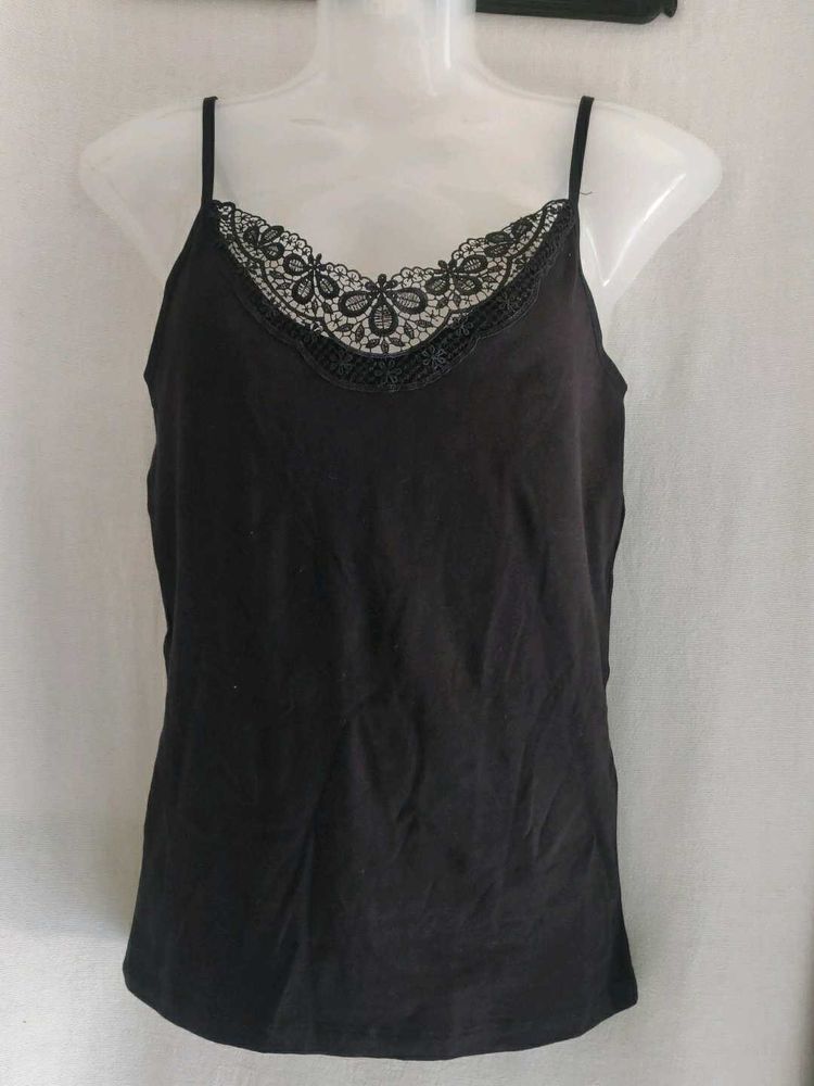 vero moda Black Lace Trim Camisole Top