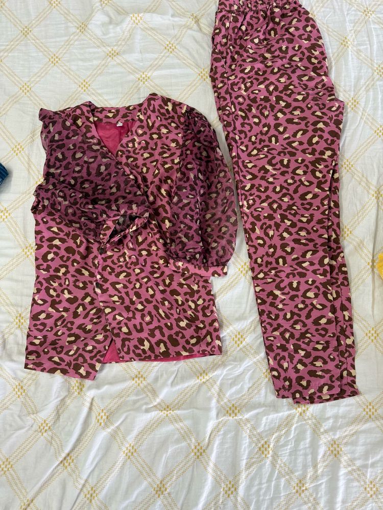 Stylish Leopard Print Co-ord Set