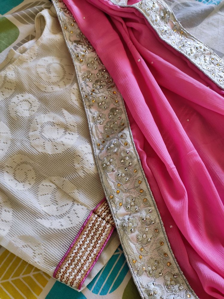 New Party Wear Saree With Stiched Blouse