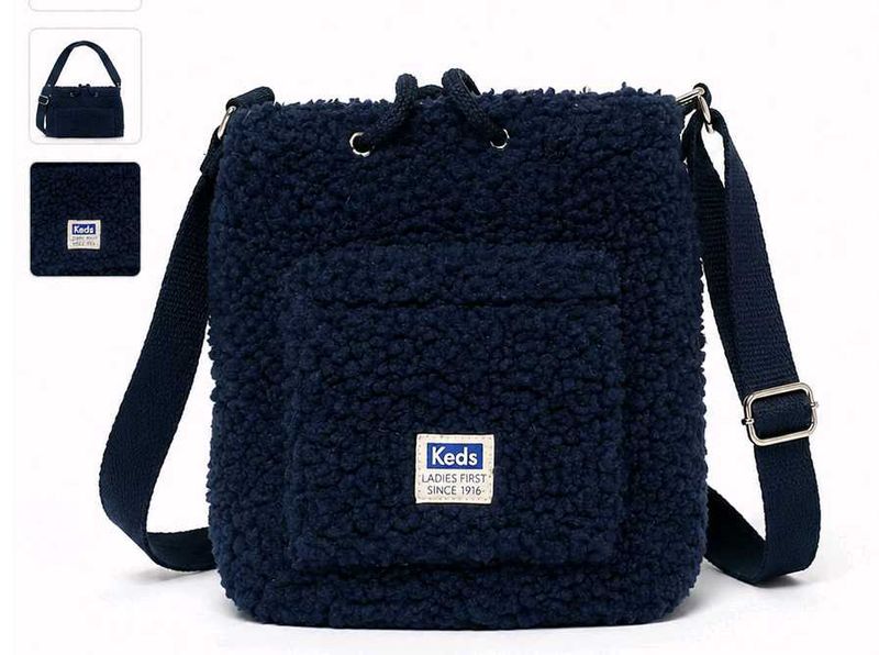 Keds Navy Teddy Bucket Bag