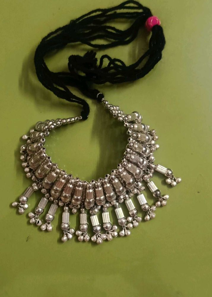 Oxidized Silver Necklace