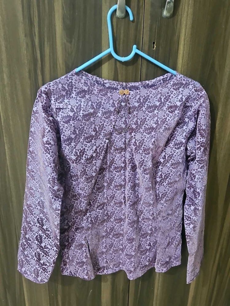 Patterned Purple Top
