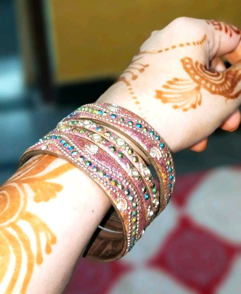 Bangles stone glitter bridal work