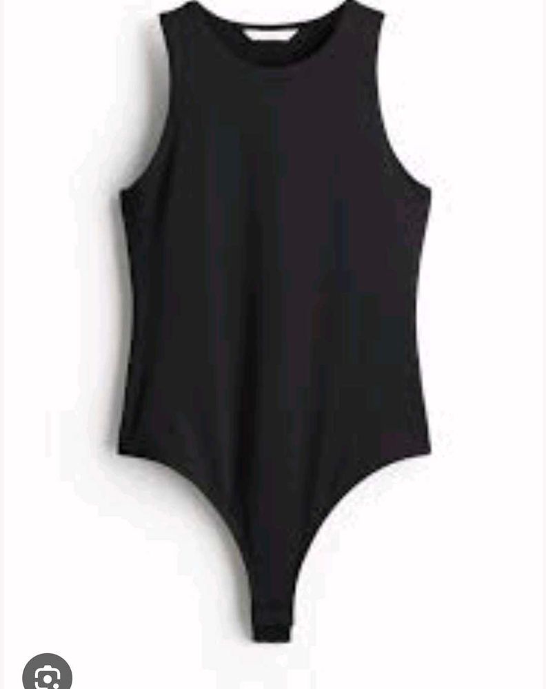 Sleeveless Black Bodysuit