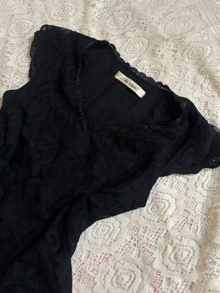 Elegant Black Lace Top