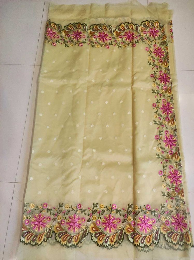New without Tag- Organza Cutwork Embroidered Saree