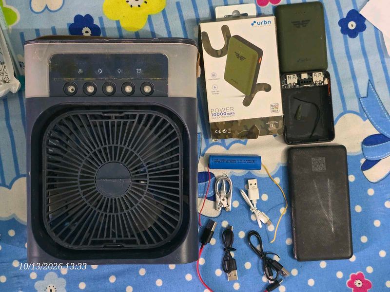 Portable Fan and Power Banks Bundle for repair pro