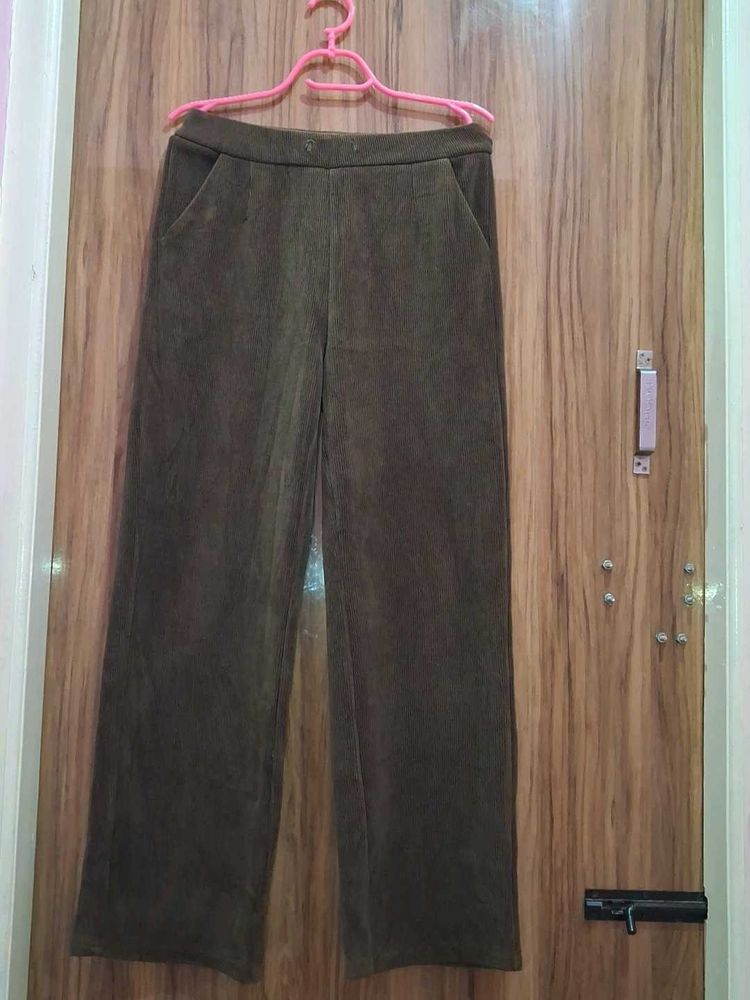 Brown Corduroy Wide Leg Pants🌼