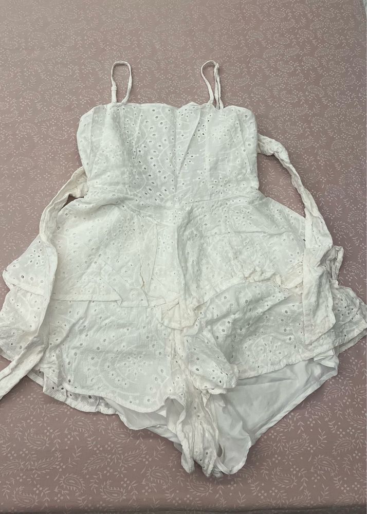 White Broderie Anglaise Romper