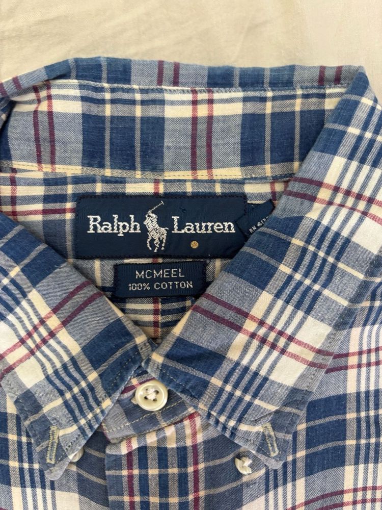 Rare Vintage Ralph Lauren Plaid Button-Up Shirt