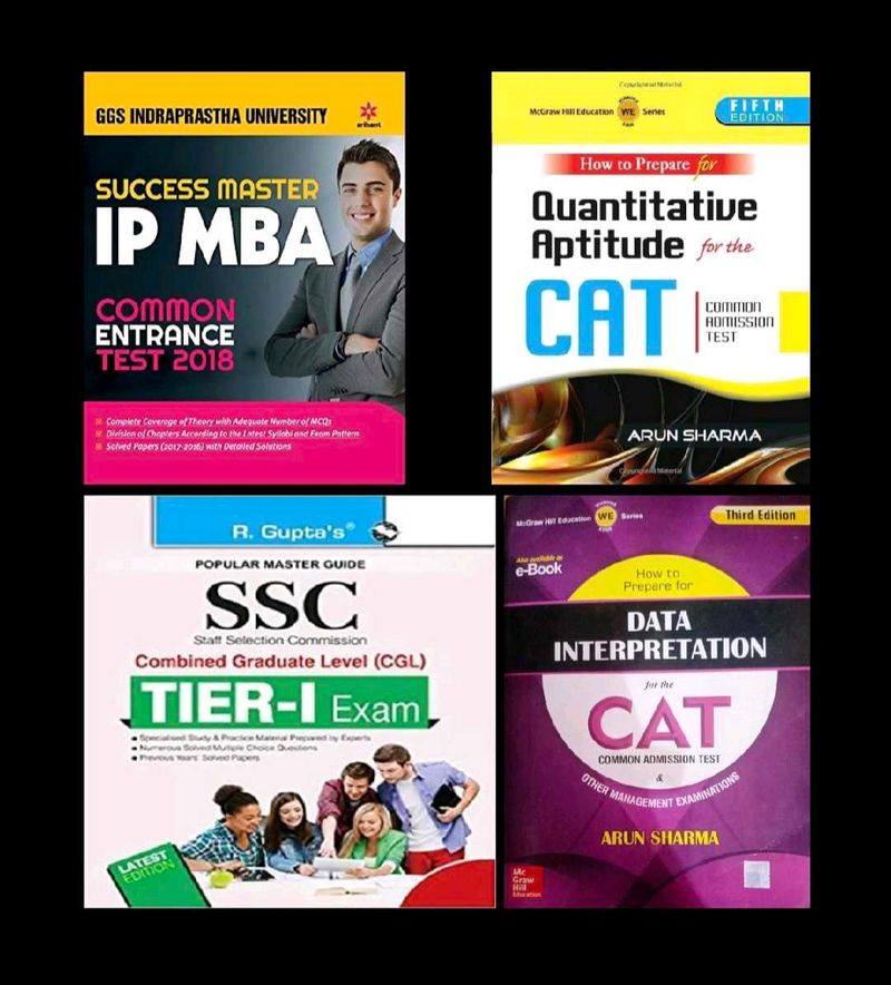 Exam Prep Books - MBA, CAT, SSC CGL