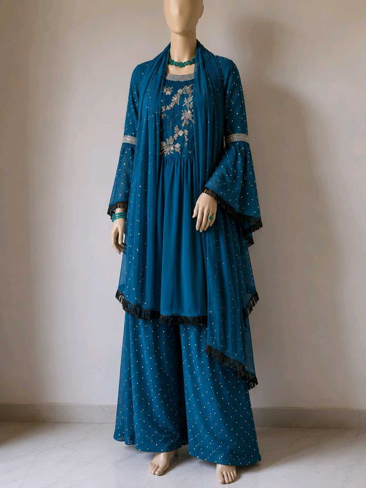 Blue Heavy garara dress
