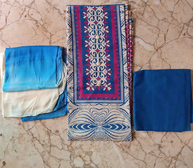 Unstitched Kurta Set with Dupatta