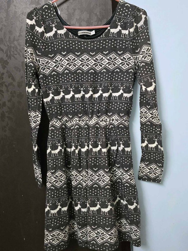 Black cute deer theme dress