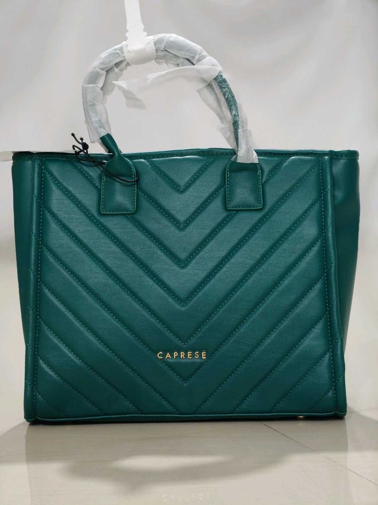 Stylish Teal Quilted Handbag
