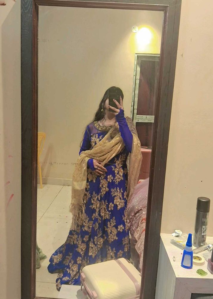 Stunning Royal Blue Embellished Gown