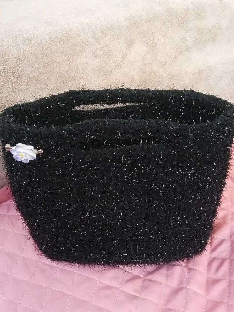 Sparkly Black Clutch Bag