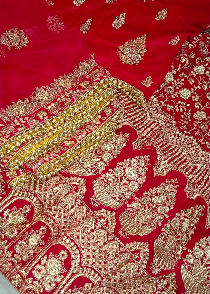 Red Embroidered Lehenga Choli
