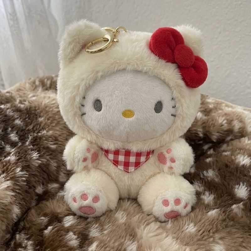Kawaii Hello Kitty Plush Keychain Charm