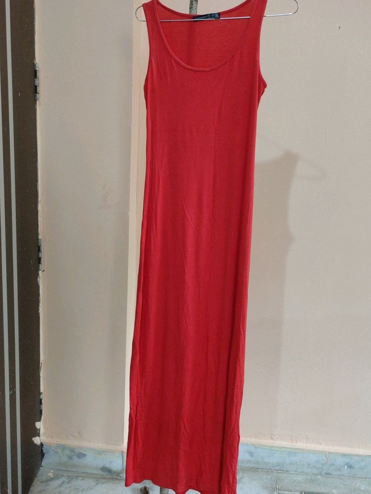 Coral Straight Bodycon Dress