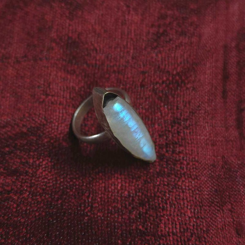 Moonstone Cut Stone Ring