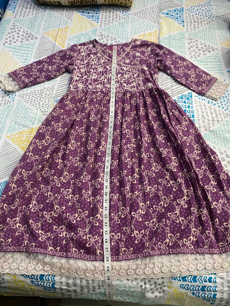 Beautiful Purple Printed Kurta