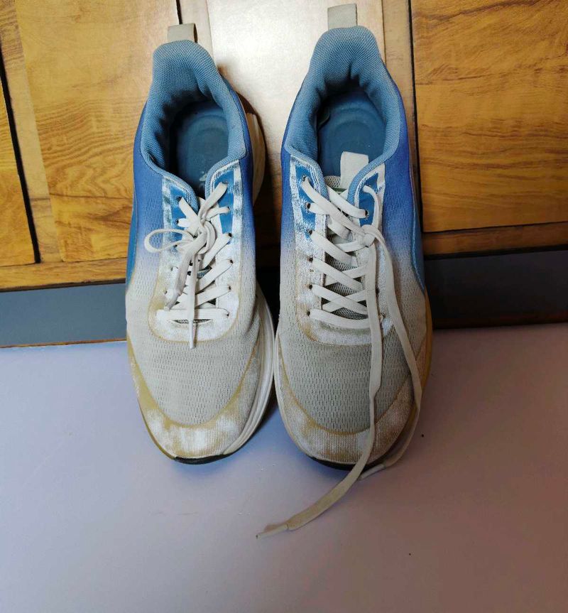 Blue &amp; White Running Shoes