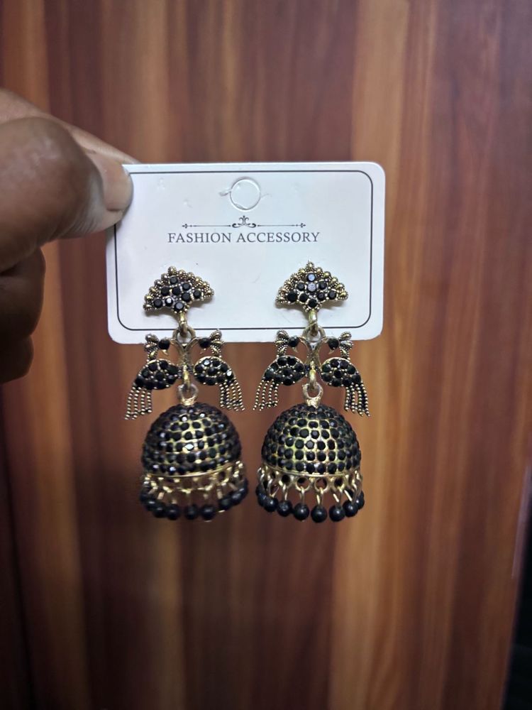 Elegant Peacock Jhumka Earrings