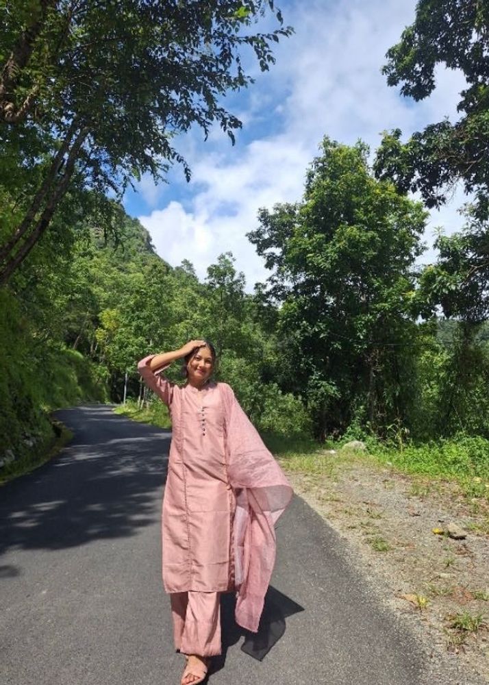 Elegant Pink Kurta Set with Dupatta