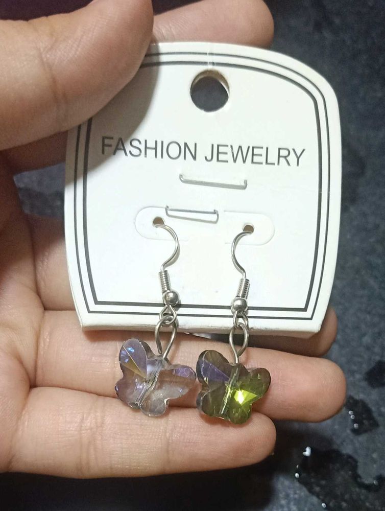 Cute Butterfly Crystal Earrings