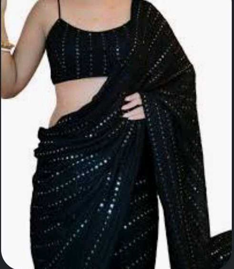 ❗ Black Sequined Saree❗