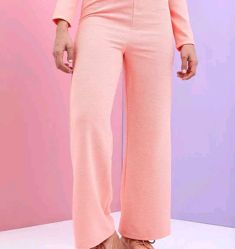 Peach Wide Leg Pants