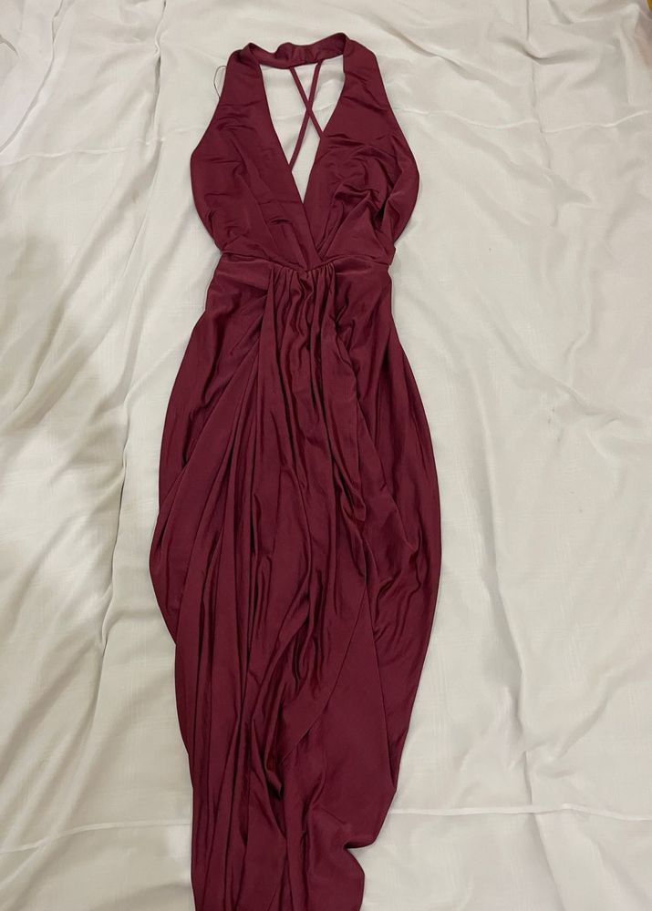 Elegant Deep V-Neck Party Dress