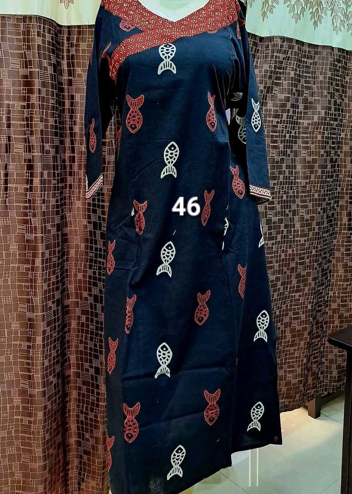 Brand New Black Molmol cotton Kurta.